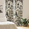 Ambesonne Christmas Curtains, Tree Branches Spruce Leaves Balls Bells Cones Poinsettia Flowers Mistletoe Berry, Window Treatments 2 Panel Set for Living Room Bedroom, Pair of – 28″ x 63″, Ruby Green(Eggshell Dark Grey)