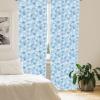 Ambesonne Christmas Curtains, Tree Branches Spruce Leaves Balls Bells Cones Poinsettia Flowers Mistletoe Berry, Window Treatments 2 Panel Set for Living Room Bedroom, Pair of – 28″ x 63″, Ruby Green(Pale Blue)