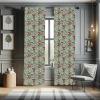 Ambesonne Christmas Curtains, Tree Branches Spruce Leaves Balls Bells Cones Poinsettia Flowers Mistletoe Berry, Window Treatments 2 Panel Set for Living Room Bedroom, Pair of – 28″ x 63″, Ruby Green(Laurel Green Coral Grey)