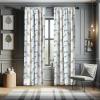 Ambesonne Christmas Curtains, Tree Branches Spruce Leaves Balls Bells Cones Poinsettia Flowers Mistletoe Berry, Window Treatments 2 Panel Set for Living Room Bedroom, Pair of – 28″ x 63″, Ruby Green(Azure Blue Yellow White)