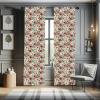 Ambesonne Christmas Curtains, Tree Branches Spruce Leaves Balls Bells Cones Poinsettia Flowers Mistletoe Berry, Window Treatments 2 Panel Set for Living Room Bedroom, Pair of – 28″ x 63″, Ruby Green(Forest Green and Vermilion)