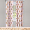 Ambesonne Christmas Curtains, Tree Branches Spruce Leaves Balls Bells Cones Poinsettia Flowers Mistletoe Berry, Window Treatments 2 Panel Set for Living Room Bedroom, Pair of – 28″ x 63″, Ruby Green(Brown Pink)