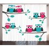 Ambesonne Christmas Curtains, Wooden Rustic Log Cottage Scenery in The Winter Season Warm Moonlight, Living Room Bedroom Window Drapes 2 Panel Set, 108 X 84, White Navy(Turquoise Blue Pink)