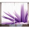 Ambesonne Christmas Curtains, Wooden Rustic Log Cottage Scenery in The Winter Season Warm Moonlight, Living Room Bedroom Window Drapes 2 Panel Set, 108 X 84, White Navy(Purple White)
