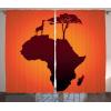 Ambesonne Christmas Curtains, Wooden Rustic Log Cottage Scenery in The Winter Season Warm Moonlight, Living Room Bedroom Window Drapes 2 Panel Set, 108 X 84, White Navy(Orange Brown)