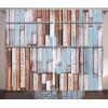 Ambesonne Christmas Curtains, Wooden Rustic Log Cottage Scenery in The Winter Season Warm Moonlight, Living Room Bedroom Window Drapes 2 Panel Set, 108 X 84, White Navy(Mauve Teal)