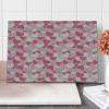 Ambesonne Christmas Cutting Board, Words Print with Original Celebration Objects with Presents and Candies Image, Decorative Tempered Glass Cutting and Serving Board, Small Size, Grey Yellow(Magenta Pale Pink Pale Brown)