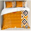 Ambesonne Christmas Duvet Cover Set, Floral Winter Red Bird Hat and Scarf on Blooming Tree Nature Inspired, Decorative 3 Piece Bedding Set with 2 Pillow Shams, Queen Size, Burgundy Green(Black Orange and White)