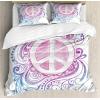 Ambesonne Christmas Duvet Cover Set, Floral Winter Red Bird Hat and Scarf on Blooming Tree Nature Inspired, Decorative 3 Piece Bedding Set with 2 Pillow Shams, Queen Size, Burgundy Green(Pink White)