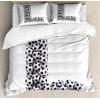 Ambesonne Christmas Duvet Cover Set, Floral Winter Red Bird Hat and Scarf on Blooming Tree Nature Inspired, Decorative 3 Piece Bedding Set with 2 Pillow Shams, Queen Size, Burgundy Green(Off White Black)