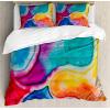 Ambesonne Christmas Duvet Cover Set, Floral Winter Red Bird Hat and Scarf on Blooming Tree Nature Inspired, Decorative 3 Piece Bedding Set with 2 Pillow Shams, Queen Size, Burgundy Green(Blue Orange)