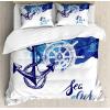 Ambesonne Christmas Duvet Cover Set, Floral Winter Red Bird Hat and Scarf on Blooming Tree Nature Inspired, Decorative 3 Piece Bedding Set with 2 Pillow Shams, Queen Size, Burgundy Green(Shades of Blue)