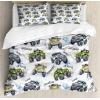 Ambesonne Christmas Duvet Cover Set, Floral Winter Red Bird Hat and Scarf on Blooming Tree Nature Inspired, Decorative 3 Piece Bedding Set with 2 Pillow Shams, Queen Size, Burgundy Green(Yellow Lavender Blue)