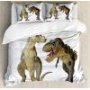 Ambesonne Christmas Duvet Cover Set, Floral Winter Red Bird Hat and Scarf on Blooming Tree Nature Inspired, Decorative 3 Piece Bedding Set with 2 Pillow Shams, Queen Size, Burgundy Green(Brown Ivory)