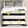 Ambesonne Christmas Duvet Cover Set, Floral Winter Red Bird Hat and Scarf on Blooming Tree Nature Inspired, Decorative 3 Piece Bedding Set with 2 Pillow Shams, Queen Size, Burgundy Green(White Yellow)