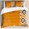 Ambesonne Christmas Duvet Cover Set, Floral Winter Red Bird Hat and Scarf on Blooming Tree Nature Inspired, Decorative 3 Piece Bedding Set with 2 Pillow Shams, Queen Size, Burgundy Green(Black Orange and White)