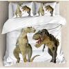 Ambesonne Christmas Duvet Cover Set, Floral Winter Red Bird Hat and Scarf on Blooming Tree Nature Inspired, Decorative 3 Piece Bedding Set with 2 Pillow Shams, Queen Size, Burgundy Green(Brown Ivory)