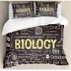 Ambesonne Christmas Duvet Cover Set, Floral Winter Red Bird Hat and Scarf on Blooming Tree Nature Inspired, Decorative 3 Piece Bedding Set with 2 Pillow Shams, Queen Size, Burgundy Green(Black and Brown)