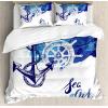 Ambesonne Christmas Duvet Cover Set, Floral Winter Red Bird Hat and Scarf on Blooming Tree Nature Inspired, Decorative 3 Piece Bedding Set with 2 Pillow Shams, Queen Size, Burgundy Green(Shades of Blue)