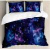 Ambesonne Christmas Duvet Cover Set, Floral Winter Red Bird Hat and Scarf on Blooming Tree Nature Inspired, Decorative 3 Piece Bedding Set with 2 Pillow Shams, Queen Size, Burgundy Green(Blue)