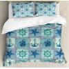 Ambesonne Christmas Duvet Cover Set, Floral Winter Red Bird Hat and Scarf on Blooming Tree Nature Inspired, Decorative 3 Piece Bedding Set with 2 Pillow Shams, Queen Size, Burgundy Green(Blue Turquoise)