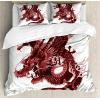 Ambesonne Christmas Duvet Cover Set, Floral Winter Red Bird Hat and Scarf on Blooming Tree Nature Inspired, Decorative 3 Piece Bedding Set with 2 Pillow Shams, Queen Size, Burgundy Green(Pale Pink and Burgundy)