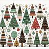 Ambesonne Christmas Duvet Cover Set, Merry Christmas Lettering on an Abstract Modern Snowflake Dot Pattern, Decorative 3 Piece Bedding Set with 2 Pillow Shams, King Size, Black Beige(Jade Green White Paprika)