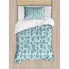 Ambesonne Christmas Duvet Cover Set, Merry Christmas Lettering on an Abstract Modern Snowflake Dot Pattern, Decorative 3 Piece Bedding Set with 2 Pillow Shams, King Size, Black Beige(Pale Blue Teal Grey)