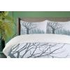 Ambesonne Christmas Duvet Cover Set, Merry Christmas Lettering on an Abstract Modern Snowflake Dot Pattern, Decorative 3 Piece Bedding Set with 2 Pillow Shams, King Size, Black Beige(Petrol Blue)