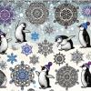 Ambesonne Christmas Duvet Cover Set, Merry Christmas Lettering on an Abstract Modern Snowflake Dot Pattern, Decorative 3 Piece Bedding Set with 2 Pillow Shams, King Size, Black Beige(Ivory Violet Blue)