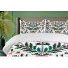 Ambesonne Christmas Duvet Cover Set, Merry Christmas Lettering on an Abstract Modern Snowflake Dot Pattern, Decorative 3 Piece Bedding Set with 2 Pillow Shams, King Size, Black Beige(Green White Multicolor)