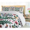 Ambesonne Christmas Duvet Cover Set, Merry Christmas Lettering on an Abstract Modern Snowflake Dot Pattern, Decorative 3 Piece Bedding Set with 2 Pillow Shams, King Size, Black Beige(Green White Multicolor)