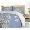 Ambesonne Christmas Duvet Cover Set, Nautical Elements Sea Life Theme with Noel Tree Winter Season, Decorative 3 Piece Bedding Set with 2 Pillow Shams, King Size, Beige Cream