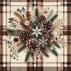 Ambesonne Christmas Duvet Cover Set, Vintage Merry Xmas Wreath Several Noel Yule and Ribbons Candles Bells Image, Decorative 3 Piece Bedding Set with 2 Pillow Shams, King Size, Red(Cocoa Brown Sage Green)