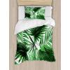 Ambesonne Christmas Duvet Cover Set, Vintage Merry Xmas Wreath Several Noel Yule and Ribbons Candles Bells Image, Decorative 3 Piece Bedding Set with 2 Pillow Shams, King Size, Red(Fern Green White)