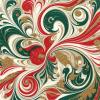 Ambesonne Christmas Duvet Cover Set, Vintage Merry Xmas Wreath Several Noel Yule and Ribbons Candles Bells Image, Decorative 3 Piece Bedding Set with 2 Pillow Shams, King Size, Red(Dark Pink Green Ivory)