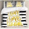 Ambesonne Christmas Duvet Cover Set, Vintage Merry Xmas Wreath Several Noel Yule and Ribbons Candles Bells Image, Decorative 3 Piece Bedding Set with 2 Pillow Shams, King Size, Red(Yellow White)