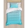 Ambesonne Christmas Duvet Cover Set, Vintage Merry Xmas Wreath Several Noel Yule and Ribbons Candles Bells Image, Decorative 3 Piece Bedding Set with 2 Pillow Shams, King Size, Red(Deep Sky Blue)