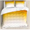 Ambesonne Christmas Duvet Cover Set, Watercolor Christmas Theme Fir Trees Abstract Silhouettes Illustration, Decorative 3 Piece Bedding Set with 2 Pillow Shams, Queen Size, Green Seafoam(Orange Yellow)