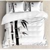 Ambesonne Christmas Duvet Cover Set, Watercolor Christmas Theme Fir Trees Abstract Silhouettes Illustration, Decorative 3 Piece Bedding Set with 2 Pillow Shams, Queen Size, Green Seafoam(Black and Cream)