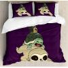 Ambesonne Christmas Duvet Cover Set, Watercolor Christmas Theme Fir Trees Abstract Silhouettes Illustration, Decorative 3 Piece Bedding Set with 2 Pillow Shams, Queen Size, Green Seafoam(Purple)
