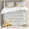 Ambesonne Christmas Duvet Cover Set, Watercolor Christmas Theme Fir Trees Abstract Silhouettes Illustration, Decorative 3 Piece Bedding Set with 2 Pillow Shams, Queen Size, Green Seafoam(White Coral)