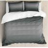 Ambesonne Christmas Duvet Cover Set, Watercolor Christmas Theme Fir Trees Abstract Silhouettes Illustration, Decorative 3 Piece Bedding Set with 2 Pillow Shams, Queen Size, Green Seafoam(Grey Charcoal)