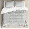 Ambesonne Christmas Duvet Cover Set, Watercolor Christmas Theme Fir Trees Abstract Silhouettes Illustration, Decorative 3 Piece Bedding Set with 2 Pillow Shams, Queen Size, Green Seafoam(Pale Grey)
