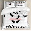 Ambesonne Christmas Duvet Cover Set, Watercolor Christmas Theme Fir Trees Abstract Silhouettes Illustration, Decorative 3 Piece Bedding Set with 2 Pillow Shams, Queen Size, Green Seafoam(White Black Rose)