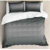 Ambesonne Christmas Duvet Cover Set, Watercolor Christmas Theme Fir Trees Abstract Silhouettes Illustration, Decorative 3 Piece Bedding Set with 2 Pillow Shams, Queen Size, Green Seafoam(Grey Charcoal)