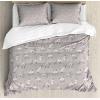 Ambesonne Christmas Duvet Cover Set, Watercolor Christmas Theme Fir Trees Abstract Silhouettes Illustration, Decorative 3 Piece Bedding Set with 2 Pillow Shams, Queen Size, Green Seafoam(Pale Grey)