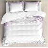 Ambesonne Christmas Duvet Cover Set, Watercolor Christmas Theme Fir Trees Abstract Silhouettes Illustration, Decorative 3 Piece Bedding Set with 2 Pillow Shams, Queen Size, Green Seafoam(Pale Mauve Lavender)
