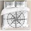 Ambesonne Christmas Duvet Cover Set, Watercolor Christmas Theme Fir Trees Abstract Silhouettes Illustration, Decorative 3 Piece Bedding Set with 2 Pillow Shams, Queen Size, Green Seafoam(Off White)