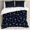 Ambesonne Christmas Duvet Cover Set, Watercolor Christmas Theme Fir Trees Abstract Silhouettes Illustration, Decorative 3 Piece Bedding Set with 2 Pillow Shams, Queen Size, Green Seafoam(White Indigo)